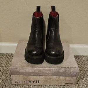 Bed Stu Men's Black Leather Boots